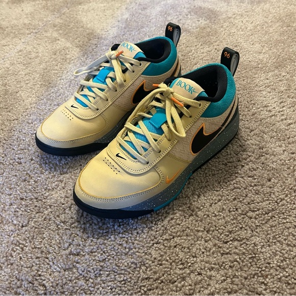Nike Air Book 1 Mowabb Basketball Shoes Size 10 Sesame Dusty Cactus Devin Booker